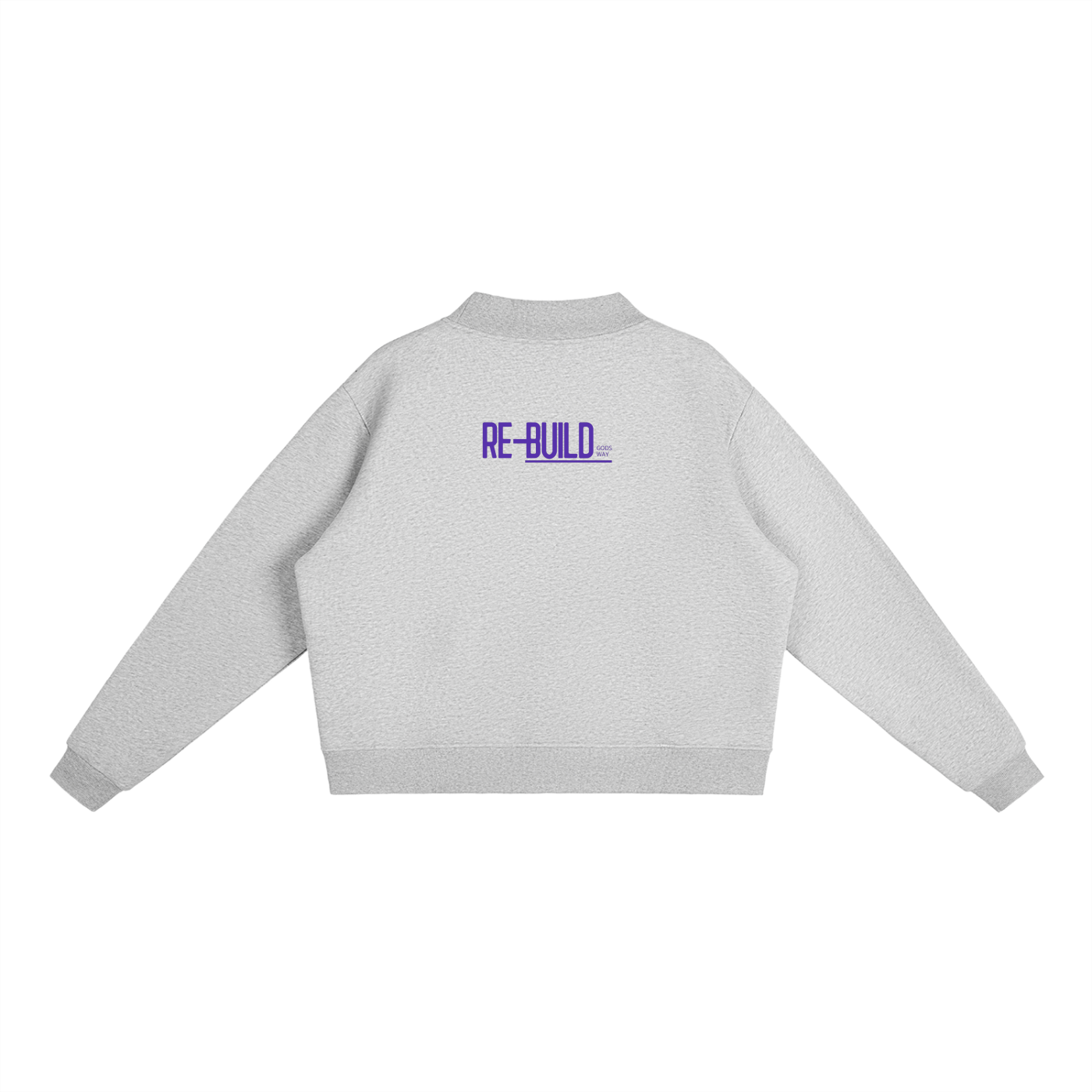 Re-Build She Will Not Fall Essential Fleece Mock-Neck Crew Sweatshirt