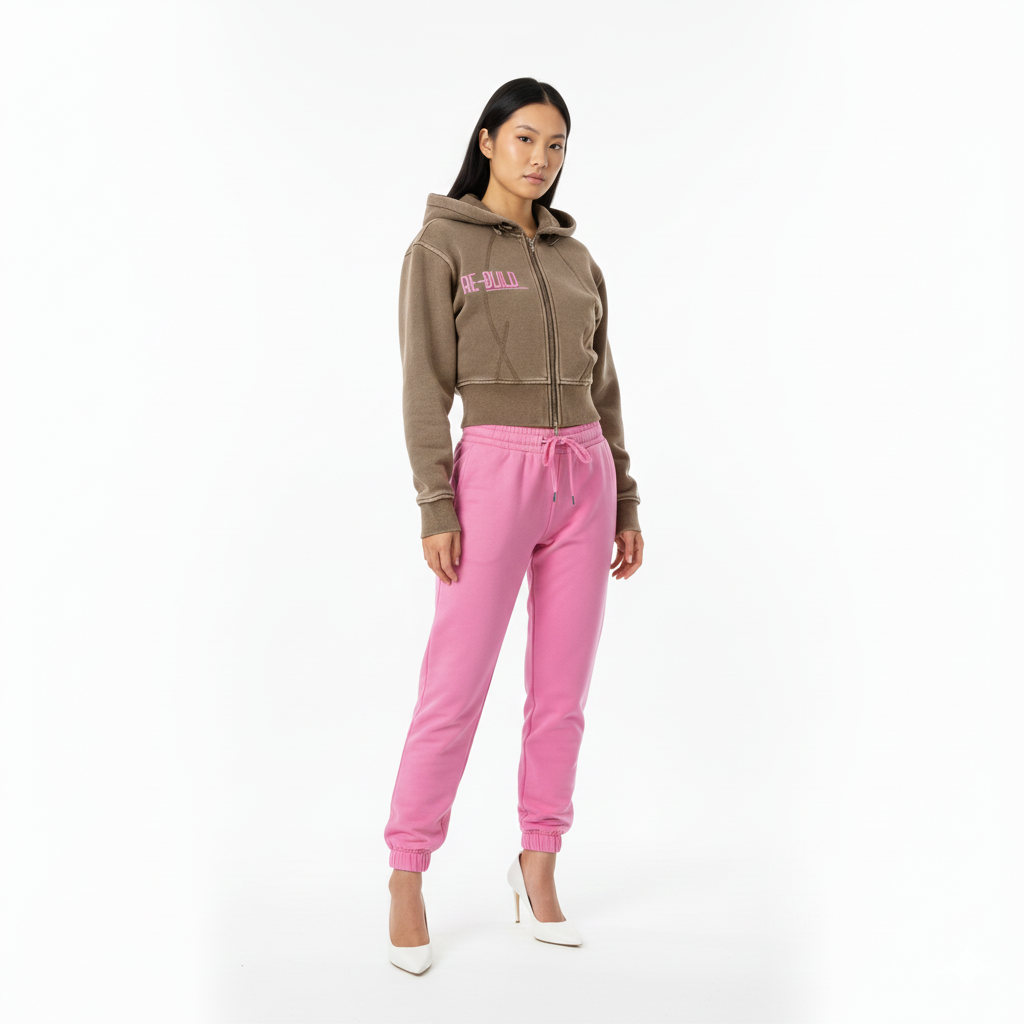 She Can't Fall Vintage Washed Cropped Fleece Hoodie