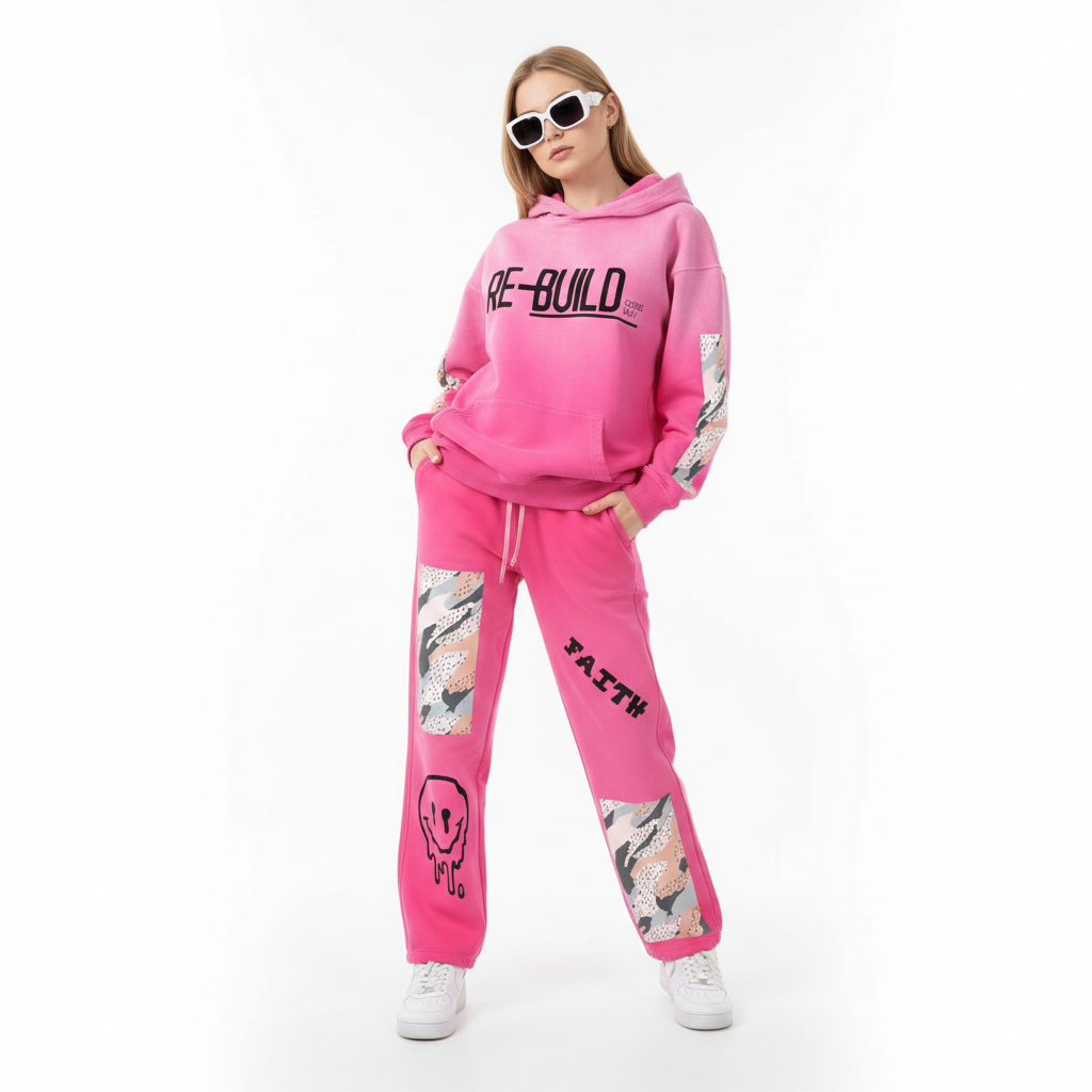 Re-Build His Love Never Fails Vintage Gradient Straight-Leg Sweatpants