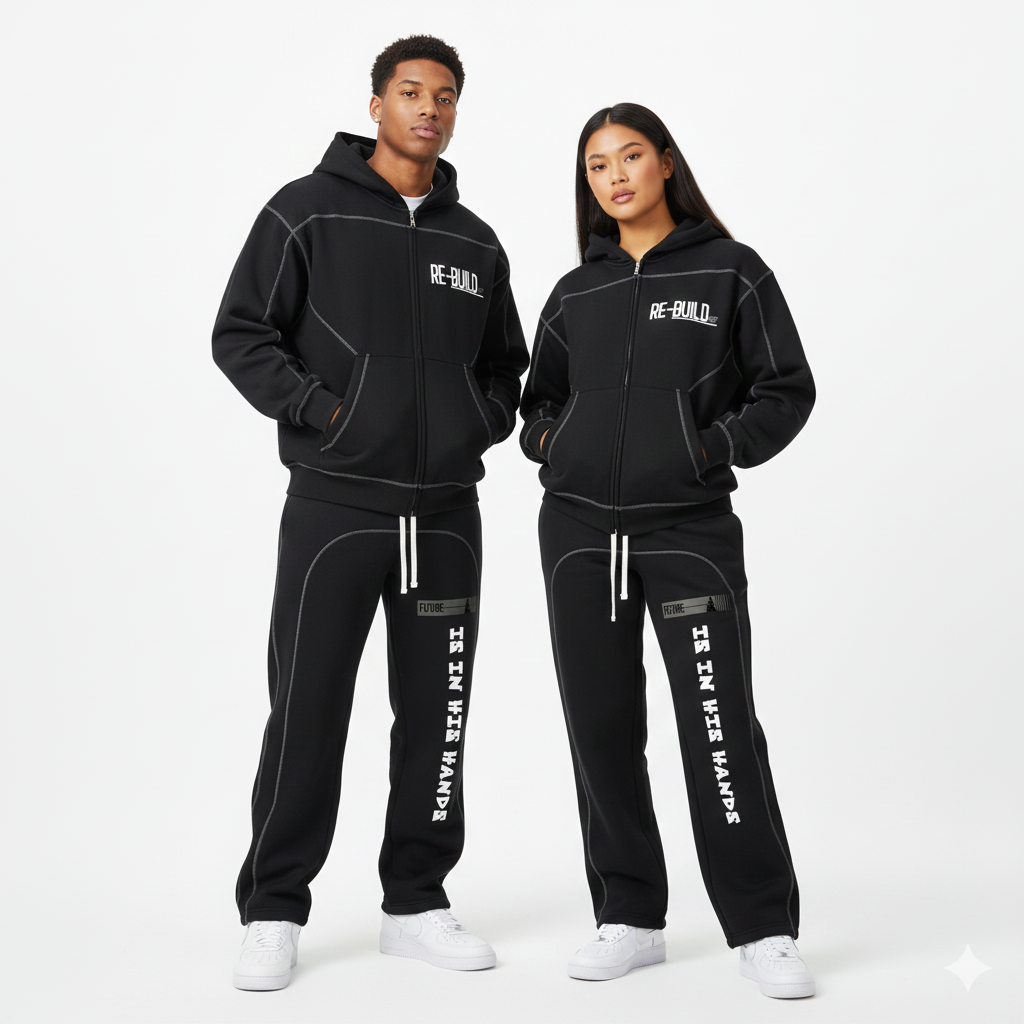 I'm The Future Re-Build-Stitched Boxy Fleece Zip Hoodie