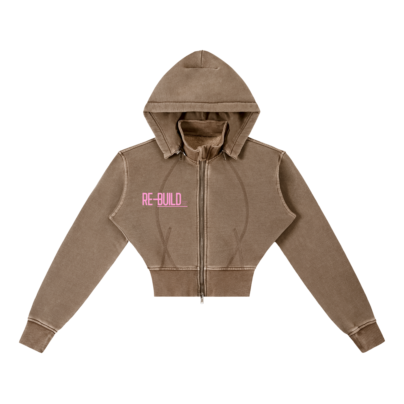 She Can't Fall Vintage Washed Cropped Fleece Hoodie