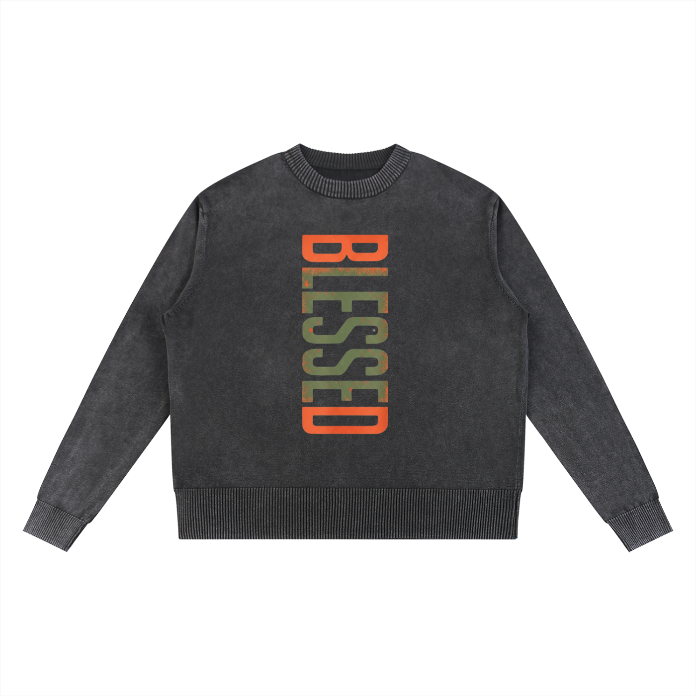 Re-Build Blessed Mineral Wash Oversized Sweater