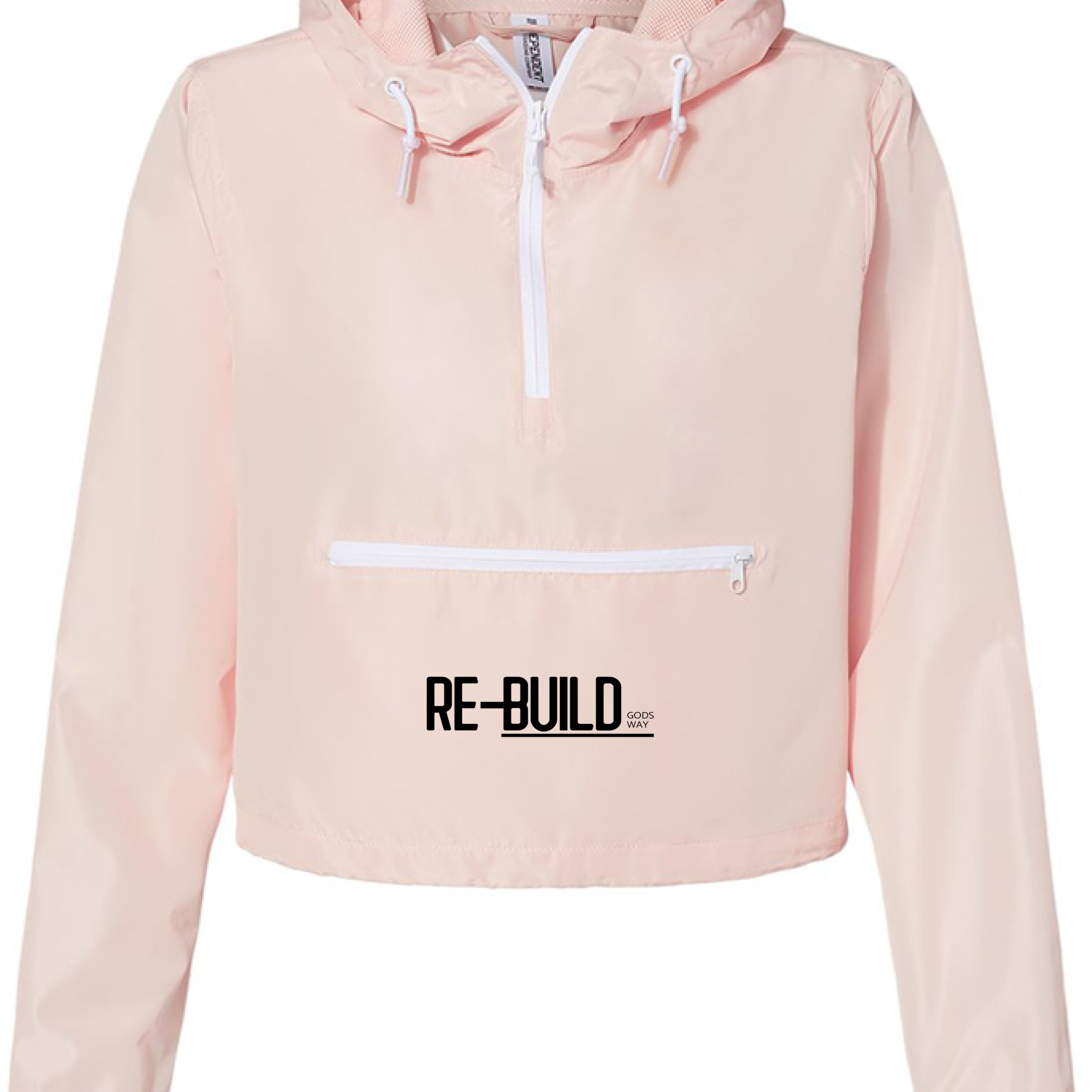 Blush/ White Zipper - FRONT